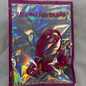 Pink Donut Wired Earbuds with 3.5mm Aux Cable